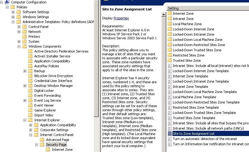 Group policy tree